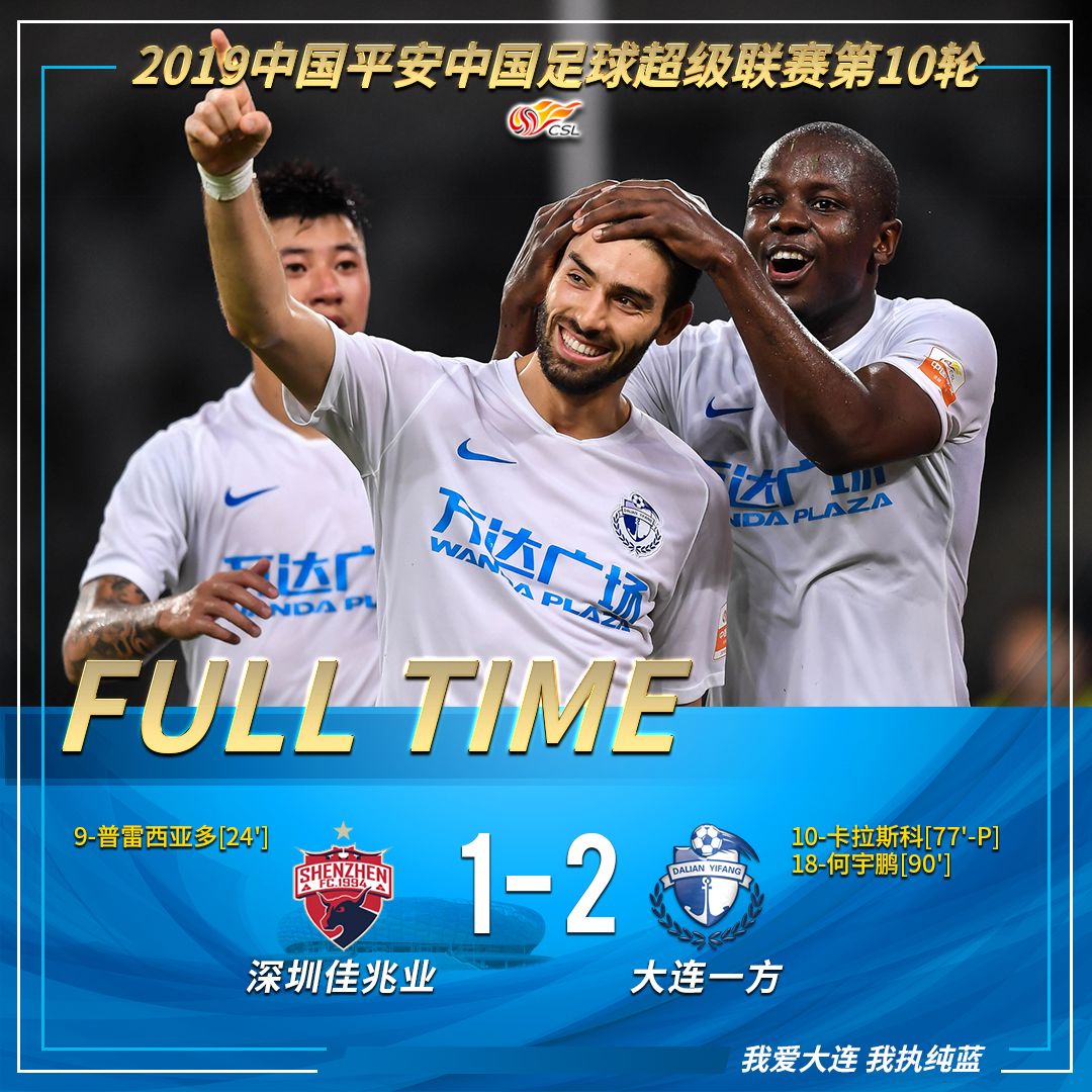 足球赛果：深圳佳兆业客场战胜大连一方，豪取胜利的简单介绍